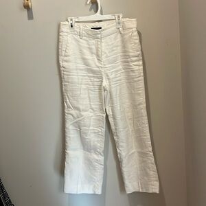 J crew white linen pants size 0